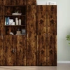 Image de vidaXL Highboard chêne fumé 30x42,5x185 cm Matériau dérivé du bois