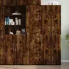 Image de vidaXL Highboard chêne fumé 45x42,5x185 cm Matériau dérivé du bois