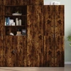 Image de vidaXL Highboard chêne fumé 50x42,5x185 cm Matériau dérivé du bois