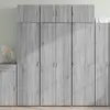 Image de vidaXL Highboard Gris Sonoma 70x42,5x185 cm Matériau dérivé du bois