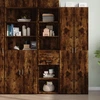 Image de vidaXL Highboard chêne fumé 45x42,5x185 cm Matériau dérivé du bois