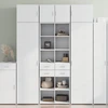 Image de vidaXL Highboard blanc 70x42,5x185 cm Bois composite