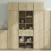 Image de vidaXL Highboard chêne Sonoma 70x42,5x185 cm Matériau dérivé du bois