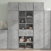 Image de vidaXL Highboard gris béton 70x42,5x185 cm Bois composite