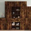Image de vidaXL Highboard chêne fumé 70x42,5x185 cm Bois composite
