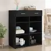 Image de vidaXL Sideboard Noir 80x42,5x93 cm Bois composite