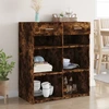 Image de vidaXL Sideboard chêne fumé 80x42,5x93 cm bois composite
