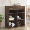 Image de vidaXL Sideboard brun imitation chêne 80x42,5x93 cm Matériau dérivé du bois