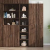 Image de vidaXL Highboard brun imitation chêne 40x41x185 cm Matériau dérivé du bois