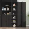 Image de vidaXL Highboard noir 45x41x185 cm Bois composite
