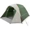 Image de vidaXL Tente de camping 4 personnes Vert Étanche