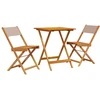 Image de vidaXL Ensemble Bistro 3 pièces taupe tissu et bois massif