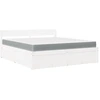 Image de vidaXL Lit avec tiroirs et matelas blanc 180x200 cm bois massif
