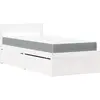 Image de vidaXL Lit avec tiroirs et matelas blanc 90x200 cm bois massif