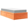 Image de vidaXL Lit avec matelas brun cireux 100x200 cm pin massif