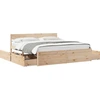 Image de vidaXL Lit en bois massif sans matelas 200x200 cm pin