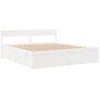 Image de vidaXL Lit en bois massif sans matelas Blanc 180x200 cm pin