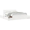 Image de vidaXL Lit en bois massif sans matelas blanc 160x200 pin