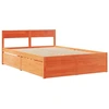Image de vidaXL Lit en pin massif sans matelas brun cireux 120x200 cm