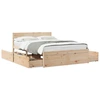 Image de vidaXL Lit en bois massif sans matelas 140x190 cm pin