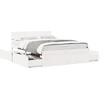 Image de vidaXL Lit en pin massif sans matelas blanc 120x190 cm
