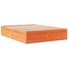 Image de vidaXL Lit en bois massif sans matelas pin brun cireux 140x190 cm