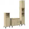 Image de vidaXL Ensemble de meubles de salle de bain 3 pièces en bois composite chêne Sonoma