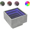 Image de vidaXL Table d'appoint avec LED gris béton 40x40x30 cm Bois composite