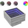 Image de vidaXL Table d'appoint avec LED Gris Sonoma 40x40x30 cm Bois composite