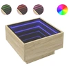 Image de vidaXL Table basse LED Chêne Sonoma 50x50x30 cm Matériau dérivé du bois