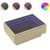Image de vidaXL Table basse LED Chêne Sonoma 70x50x30 cm Matériau dérivé du bois