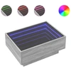 Image de vidaXL Table basse LED Gris Sonoma 70x50x30 cm Bois composite