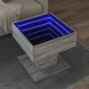 Image de vidaXL Table basse LED Gris Sonoma 50x50x45 cm Bois composite
