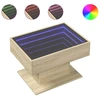 Image de vidaXL Table basse LED Chêne Sonoma 70x50x45 cm Matériau dérivé du bois