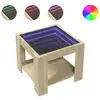 Image de vidaXL Table basse LED Chêne Sonoma 53x53x45 cm Matériau dérivé du bois
