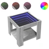 Image de vidaXL Table basse LED Gris Sonoma 53x53x45 cm Bois composite