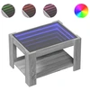 Image de vidaXL Table basse LED Gris Sonoma 73x53x45 cm Bois composite