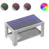 Image de vidaXL Table basse LED gris béton 93x53x45 cm Bois composite
