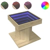 Image de vidaXL Table basse LED Chêne Sonoma 50x50x45 cm Matériau dérivé du bois