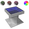 Image de vidaXL Table basse LED gris béton 50x50x45 cm Bois composite