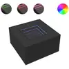 Image de vidaXL Table basse LED noire 60x60x40 cm bois composite