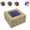 Image de vidaXL Table basse LED Chêne Sonoma 60x60x40 cm Matériau dérivé du bois