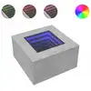 Image de vidaXL Table basse LED gris béton 60x60x40 cm Bois composite