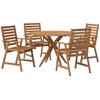 Image de vidaXL Ensemble de jardin 5 pièces en bois massif d'acacia