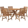 Image de vidaXL Ensemble de jardin 6 pièces en bois massif d'acacia