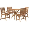 Image de vidaXL Ensemble de jardin 5 pièces en bois massif d'acacia