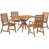 Image de vidaXL Ensemble de jardin 5 pièces en bois massif d'acacia