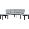 Image de vidaXL Ensemble de salon de jardin 4 pièces avec coussins Noir Acier