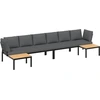 Image de vidaXL Ensemble de salon de jardin 4 pièces avec coussins Noir Aluminium