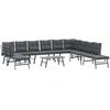 Image de vidaXL Ensemble de jardin 6 pièces avec coussins Noir Acier